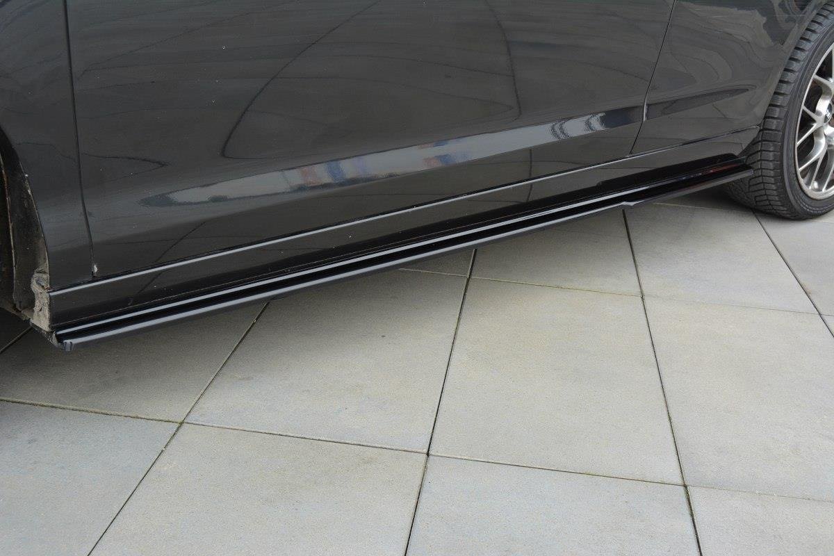 Seitenschweller Ansatz für Renault Laguna mk 3 Coupe schwarz matt