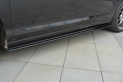Seitenschweller Ansatz für Renault Laguna mk 3 Coupe schwarz matt