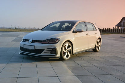 Seitenschweller Ansatz für VW GOLF 7 GTI PREFACE/FACELIFT (breit) Carbon Look