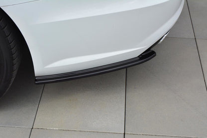 Heck Ansatz Flaps Diffusor für Audi A6 C7 Avant S-line/ S6 C7 Facelift schwarz Hochglanz