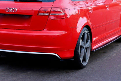 Heck Ansatz Flaps Diffusor für Audi RS3 8P Carbon Look