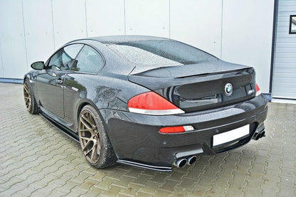 Heck Ansatz Flaps Diffusor für BMW M6 E63 schwarz matt