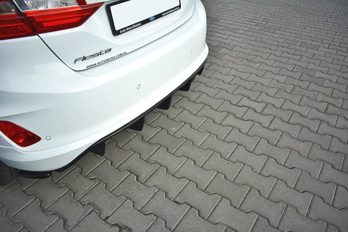 Diffusor Heck Ansatz für Ford Fiesta Mk8 ST-Line schwarz matt