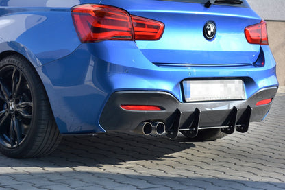 BMW 1er F20/F21 M-POWER FACELIFT - Diffusor Heck Ansatz für Heckschürze V.1 für
