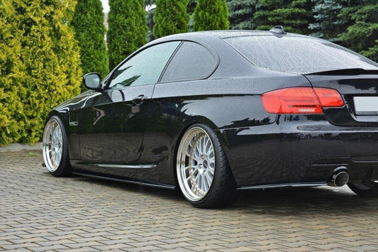 Seitenschweller Ansatz für BMW 3er E92 M Paket FACELIFT Carbon Look