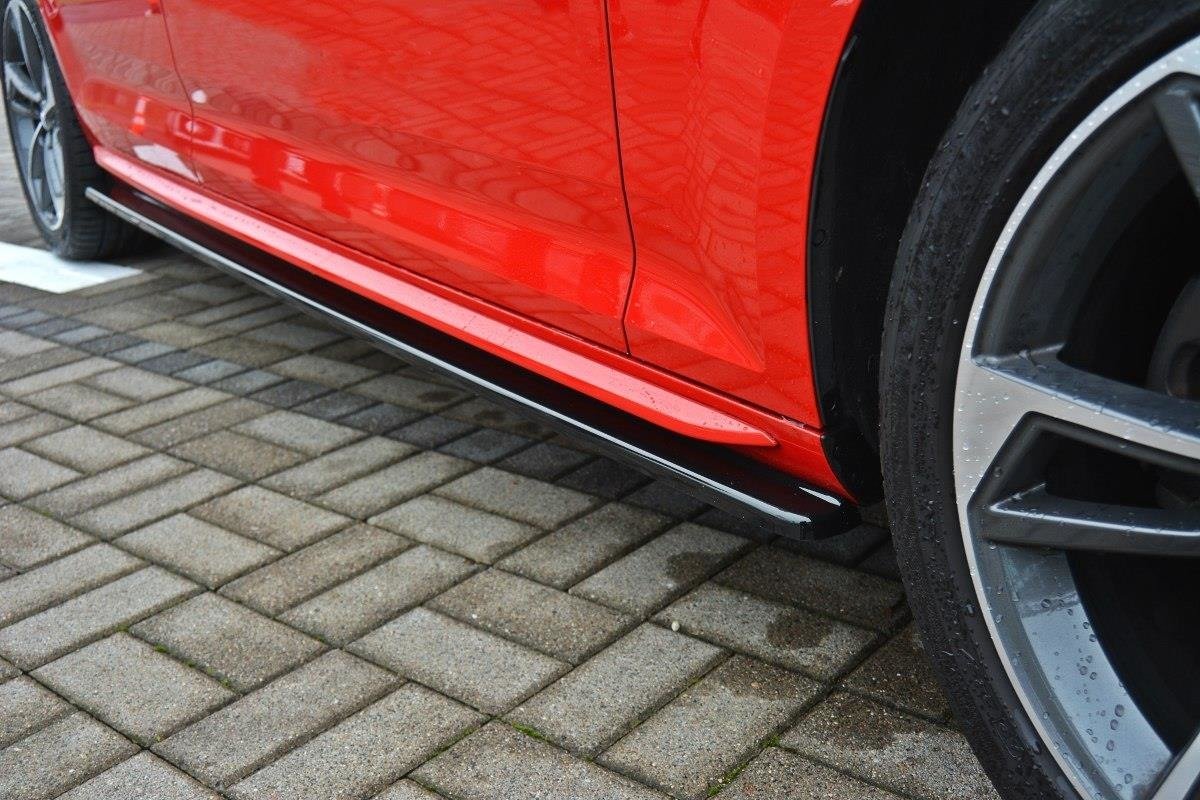 Seitenschweller Ansatz für Audi S4 / A4 S-Line B9 Carbon Look