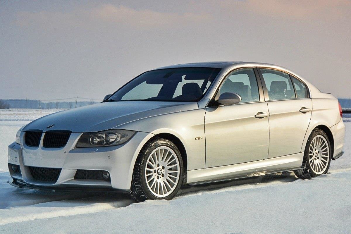 Seitenschweller Ansatz für BMW 3er E90/91 M Paket schwarz matt
