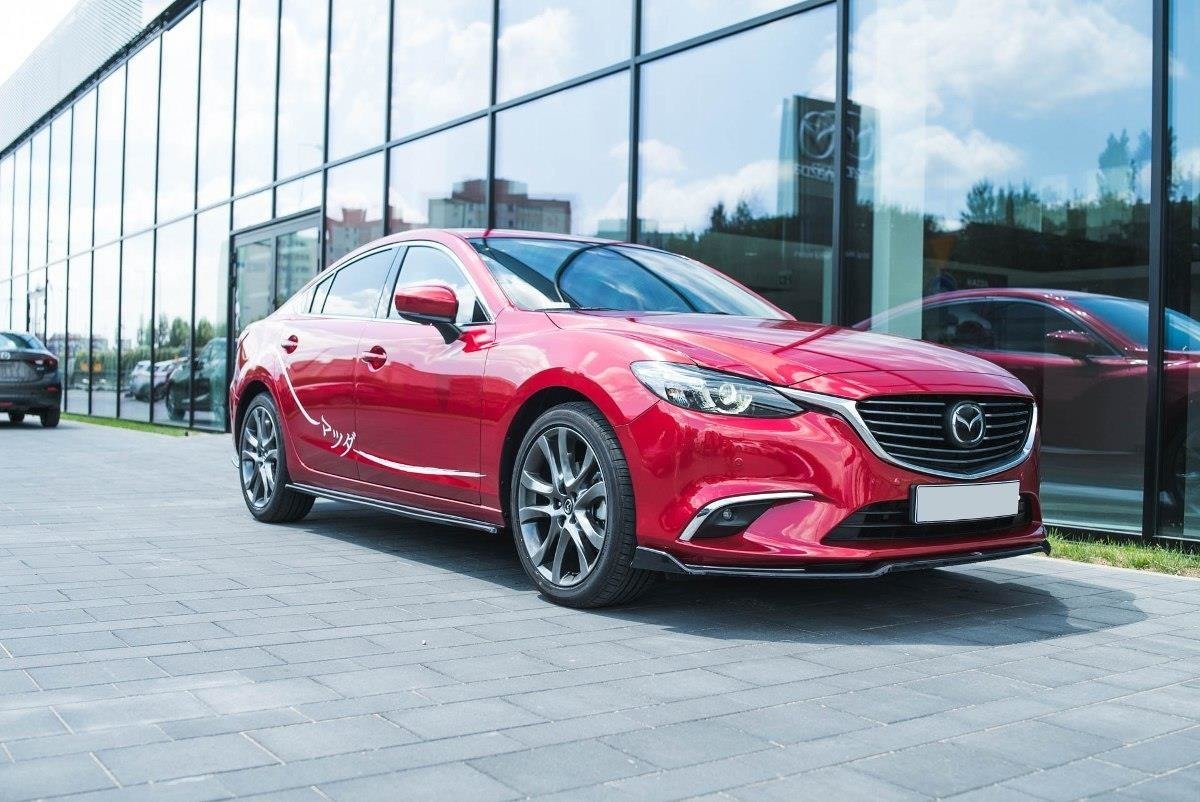 Front Ansatz V.2 für Mazda 6 GJ (Mk3) Facelift schwarz Hochglanz
