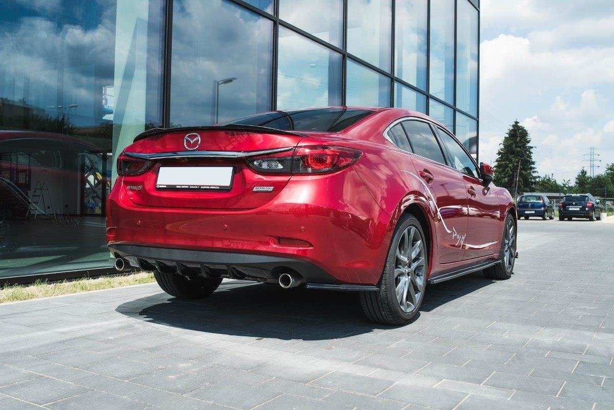 Diffusor Heck Ansatz für Mazda 6 GJ (Mk3) Facelift Carbon Look