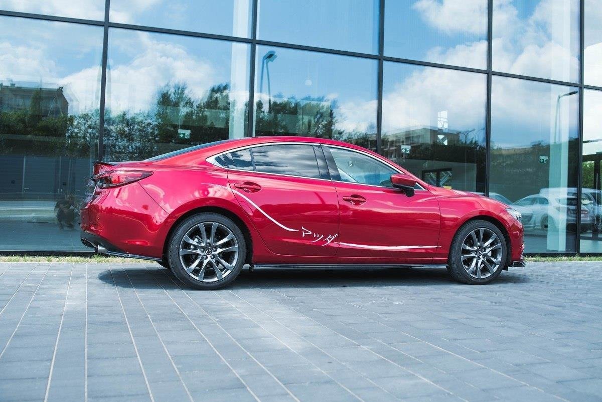 Seitenschweller Ansatz für Mazda 6 GJ (Mk3) Facelift schwarz matt