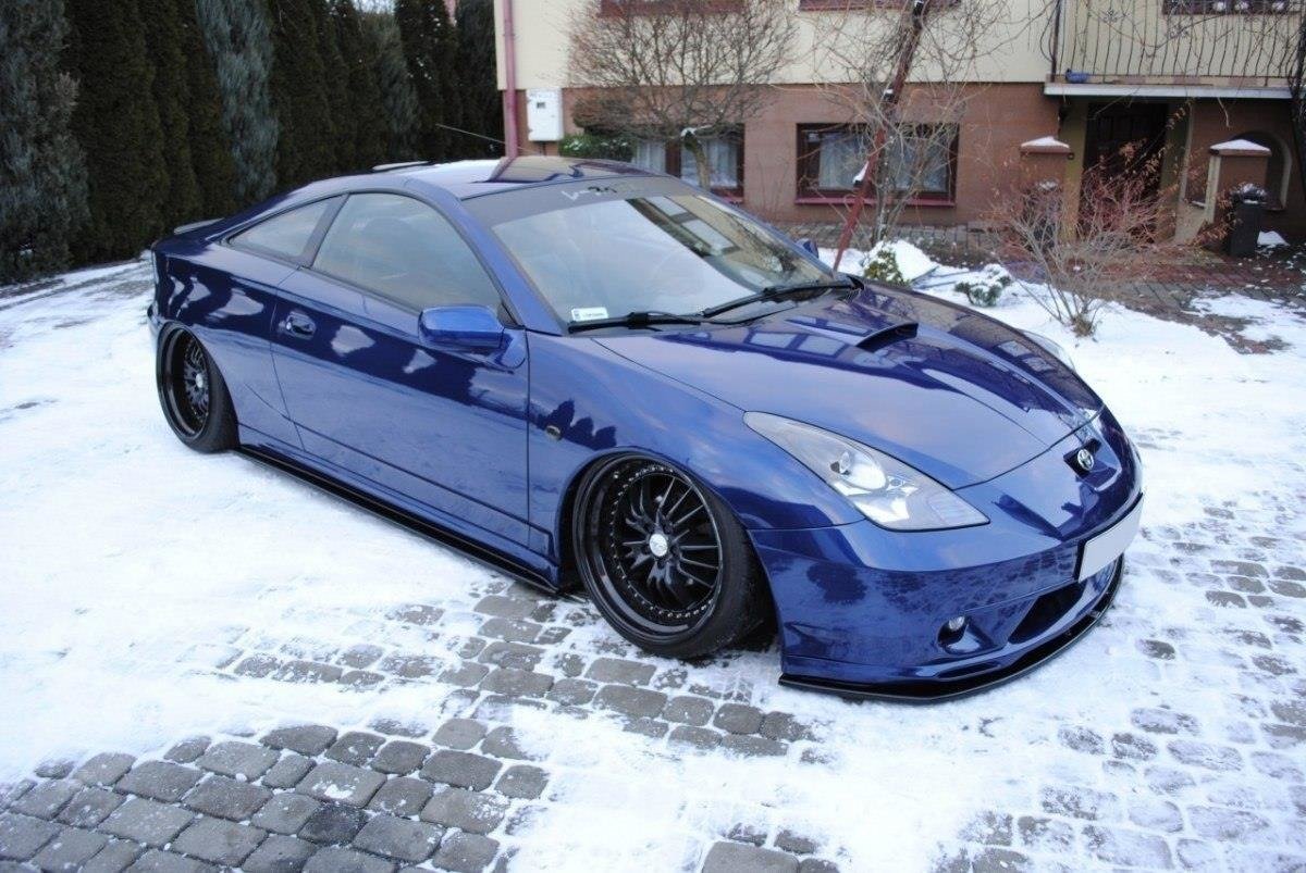 Seitenschweller Ansatz für TOYOTA CELICA T23 TS vor Facelift schwarz Hochglanz