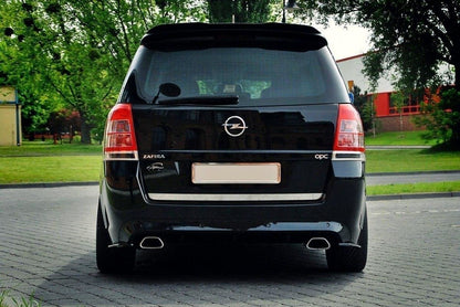 Heck Ansatz Flaps Diffusor für OPEL ZAFIRA B OPC / VXR schwarz matt