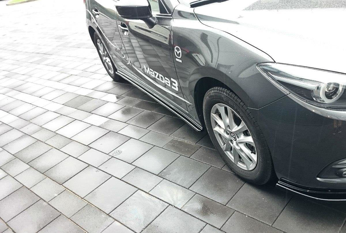 Seitenschweller Ansatz für Mazda 3 BN (Mk3) Facelift Carbon Look