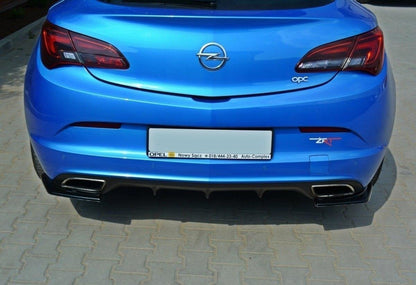 Heck Ansatz Flaps Diffusor für OPEL ASTRA J OPC / VXR schwarz Hochglanz