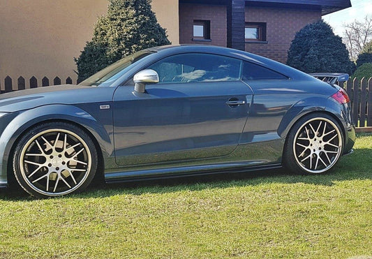 Seitenschweller Ansatz für Audi TT S / TT S-Line 8J  schwarz matt