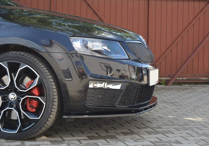 Front Ansatz V.1 für Skoda Octavia RS Mk3 schwarz Hochglanz