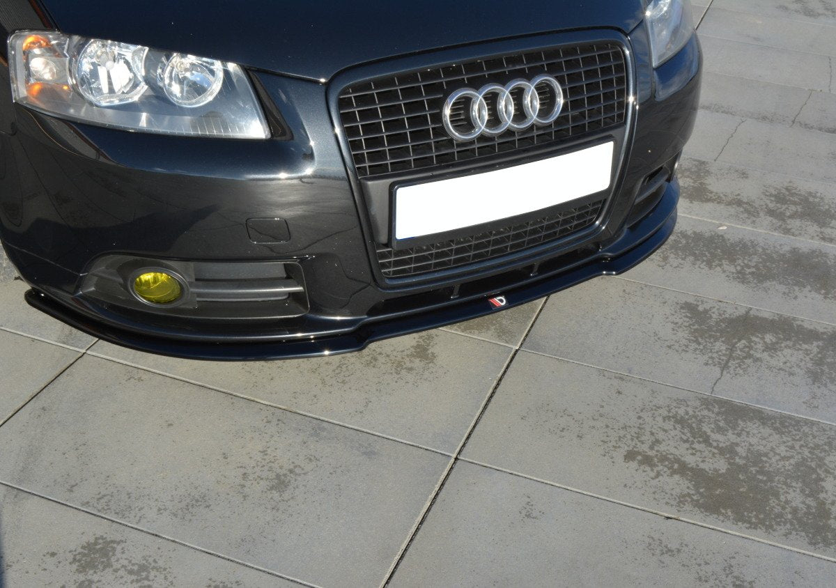 Front Ansatz für Audi A3 S-Line 8P schwarz Hochglanz