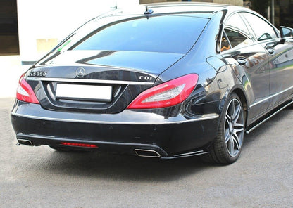 Heck Ansatz Flaps Diffusor für Mercedes CLS C218 schwarz matt