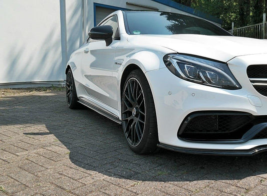 Seitenschweller Ansatz für Mercedes C-Klasse C205 63 AMG Coupe Carbon Look
