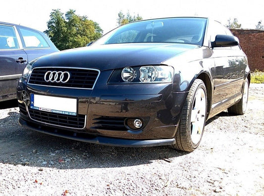 Front Ansatz für AUDI A3 8P (vor Facelift) 2003-2005 schwarz matt