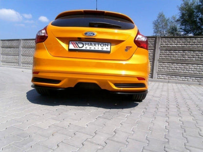 Heck Ansatz Flaps Diffusor für FORD FOCUS MK3 ST VORFACELIFT schwarz matt