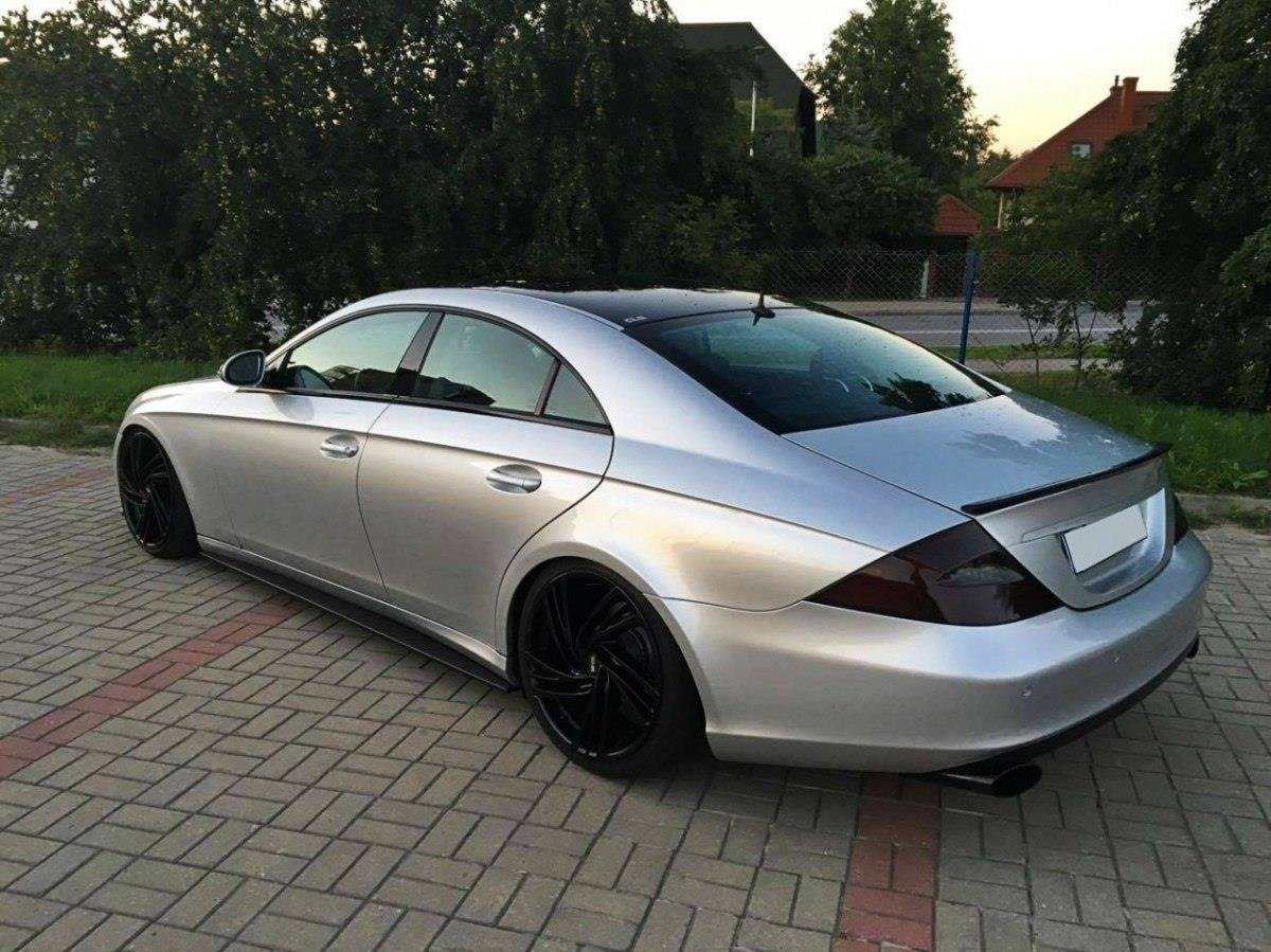 Seitenschweller Ansatz für MERCEDES CLS C219 schwarz matt