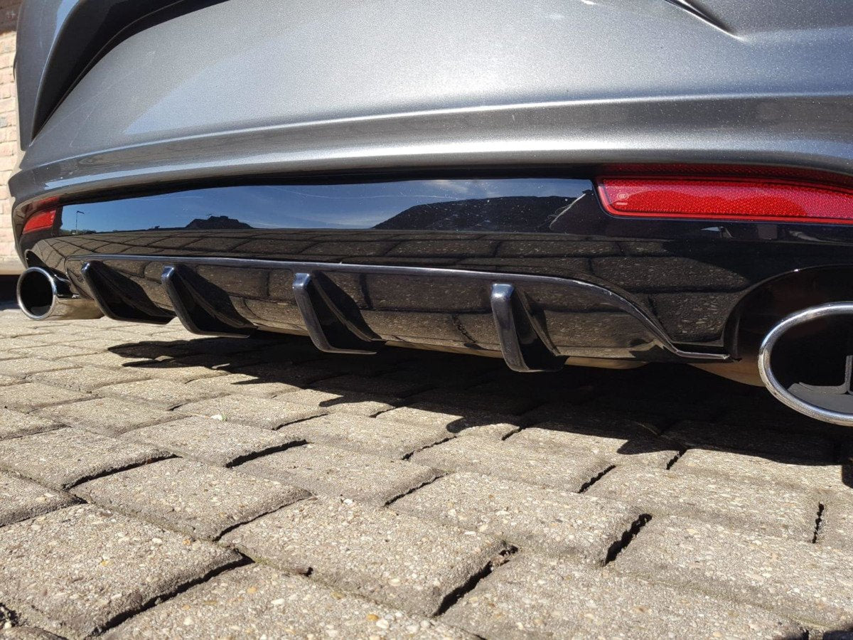 Diffusor Heck Ansatz für VOLKSWAGEN SCIROCCO MK.3 R FACELIFT schwarz matt