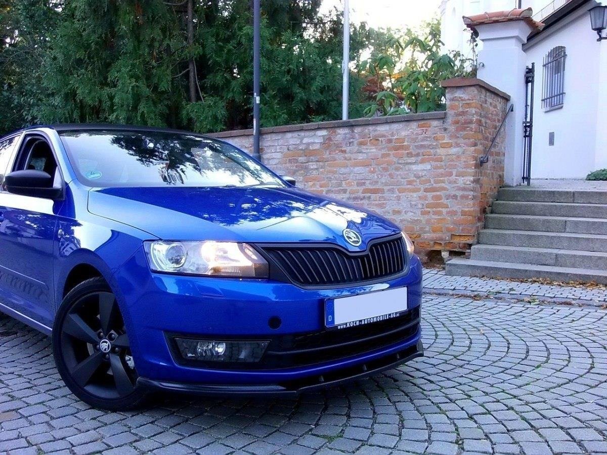 Front Ansatz für SKODA RAPID Carbon Look