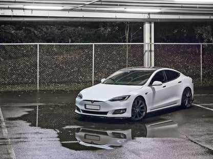 Seitenschweller Ansatz für Tesla Model S Facelift schwarz Hochglanz