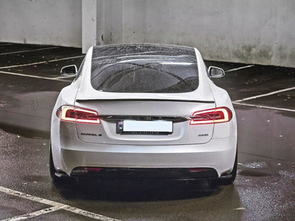 Heck Ansatz Flaps Diffusor für Tesla Model S Facelift schwarz matt