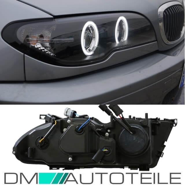 Verschleißteile Scheinwerfer links BMW 3er E46 Coupe Bj. 03-06, schwarz, Scheinwerfer, Fahrzeugbeleuchtung, Auto Tuning