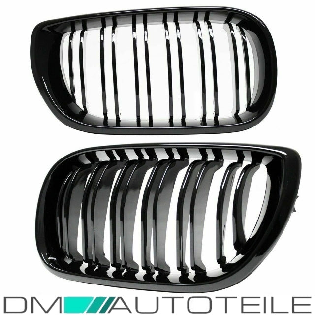 Kühlergrill Schwarz Glanz Doppelsteg passt für BMW E46 Limo Touring 01-05 auch M