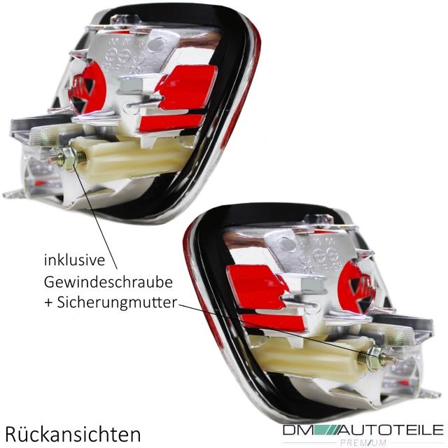 Rückleuchten SET innen Rot Weiss passend für BMW E46 Coupe Cabrio 99-03 + Birnen