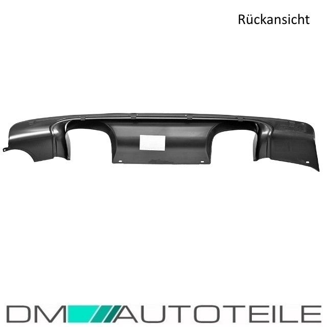 Heckdiffusor Ansatz Schwarz Matt Duplex passt für BMW 3er E46 Limousine Coupe Cabriolet Touring mit M-Paket CSL