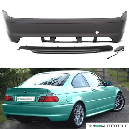 Sport COUPE CABRIO Stoßstange hinten o. PDC passt für BMW 3er E46 nicht M-Paket