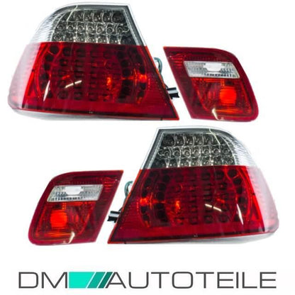 LED RÜCKLEUCHTEN Set Coupe Rot Weiss passt für BMW E46 99-03 nicht M3 Facelift