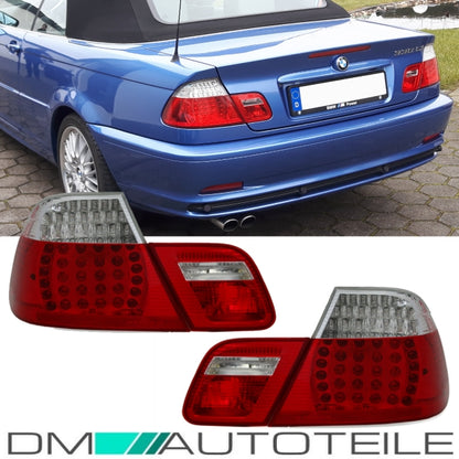 2x LED Rückleuchten SET passt für BMW E46 Cabrio Rot Weiß 99-03 nicht M3 Facelift