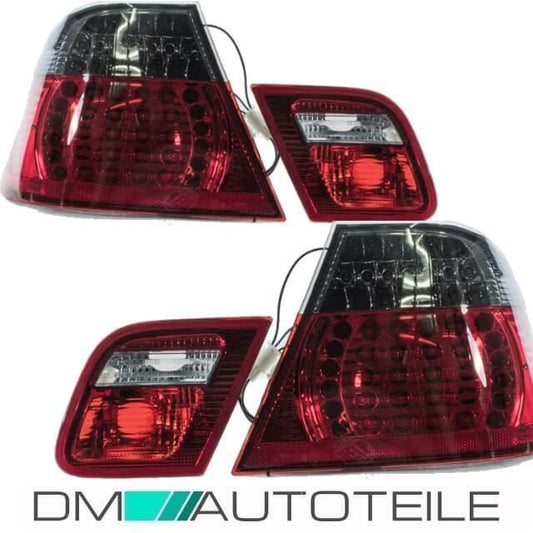 2x LED Rückleuchten SET passt für BMW E46 Cabrio Rot Smoke 99-03 auf M3 Facelift