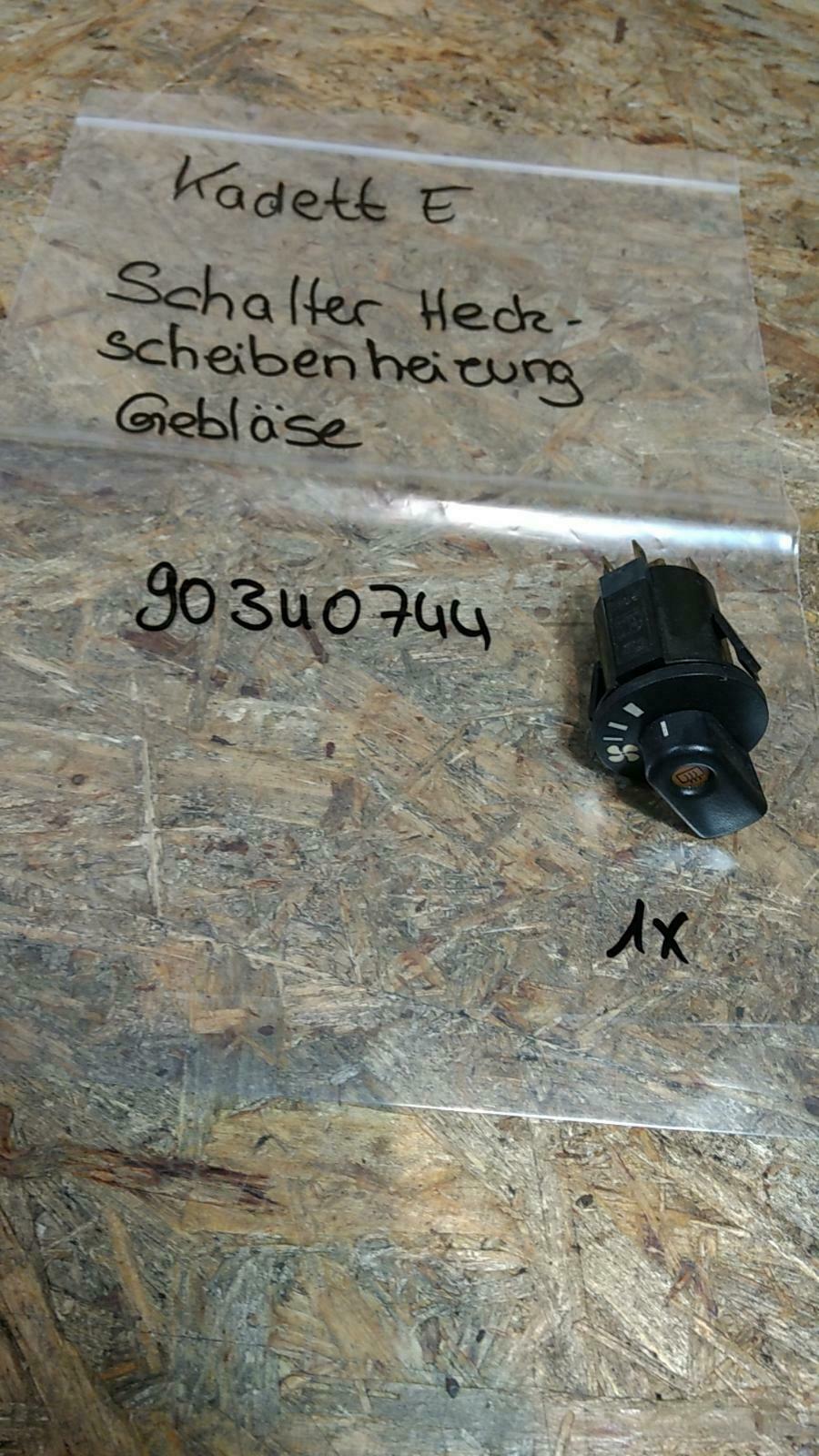 Kadett E Schalter Heckscheibenheizung Gebläse orig. GM Opel NEU