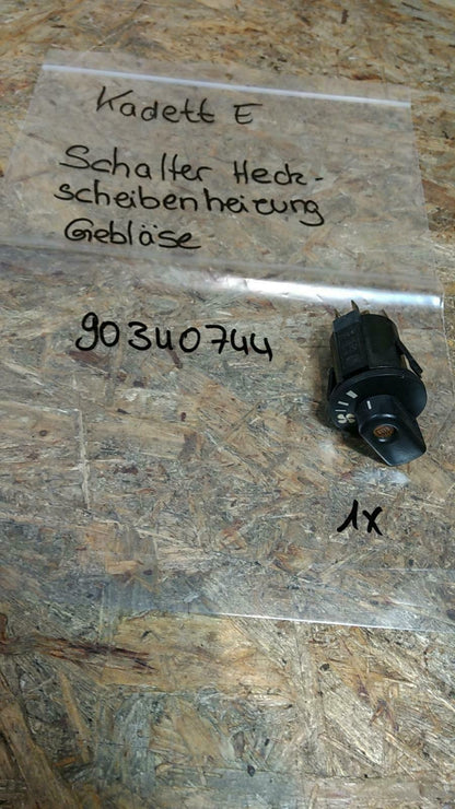 Kadett E Schalter Heckscheibenheizung Gebläse orig. GM Opel NEU