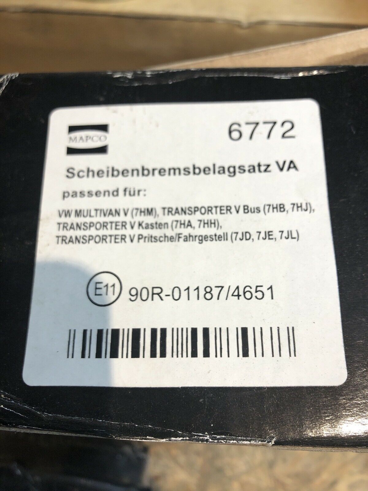 VW Multivan  /  Transporter V Scheibenbremsbeläge Neu