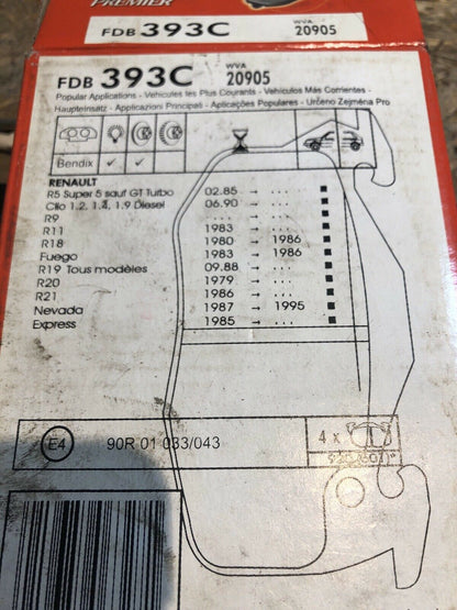 Renault R5  /  Clio /  R9 Bremsbeläge Neu
