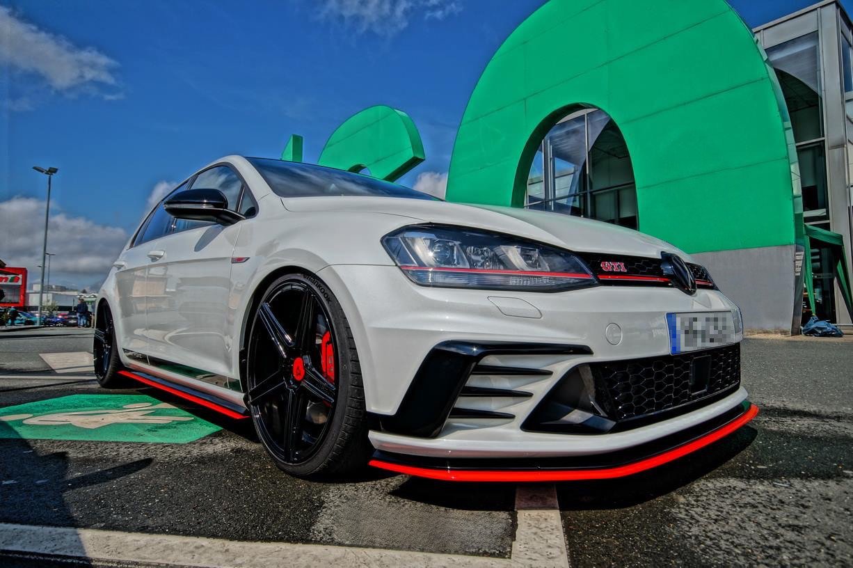 Seitenschweller Ansatz für VW GOLF Mk7 GTI CLUBSPORT schwarz matt