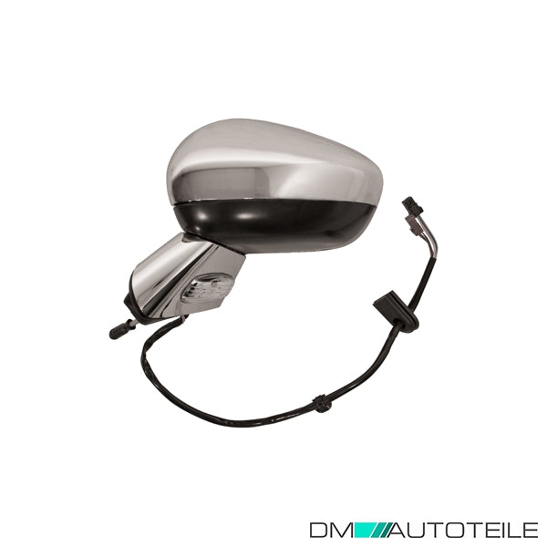 Außenspiegel links konvex verchromt elektr. glasklar passt für Citroën C3 II