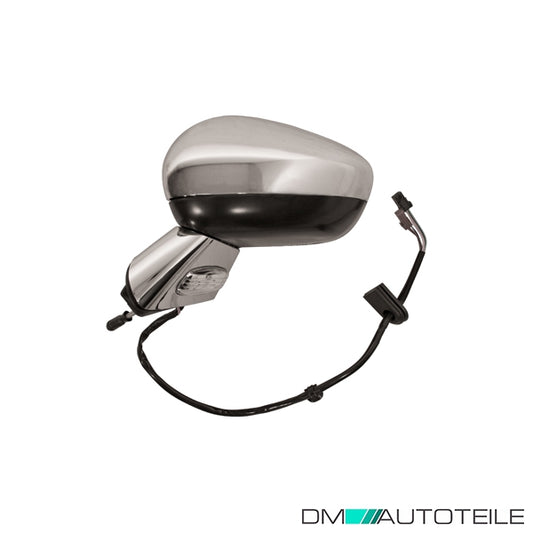 Außenspiegel links konvex verchromt elektr. glasklar passt für Citroën C3 II