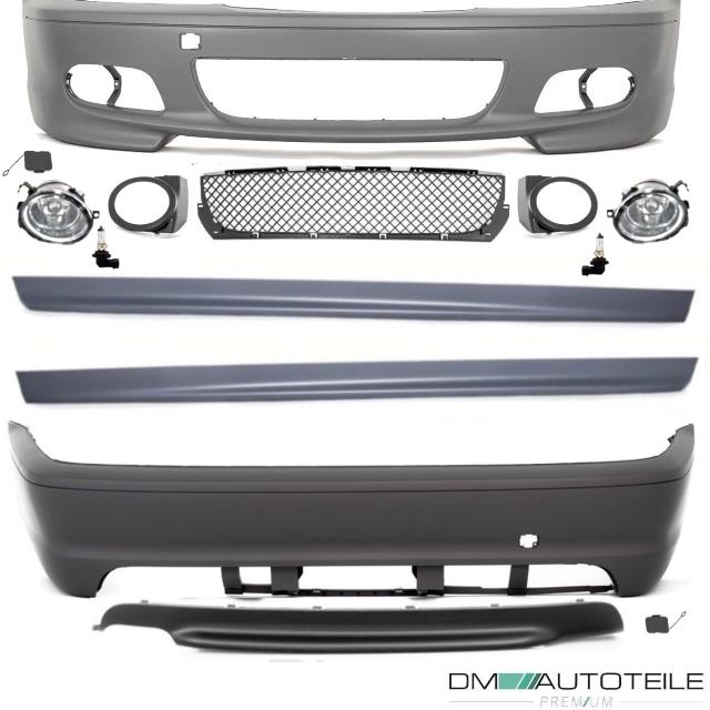 Coupe Cabrio Bodykit Stoßstange Seitenschweller +NSW passt für BMW E46 M-Paket