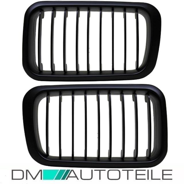 2x Kühlergrill SET Schwarz Matt passend für BMW E36 ALLE MODELLE o.Compact 90-96