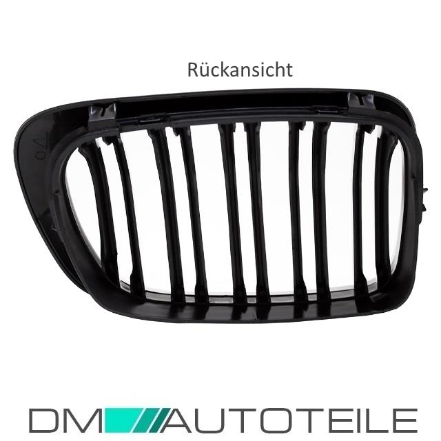 2x Kühlergrill Schwarz Glanz Doppelsteg SET passt für BMW 3er E46 Coupe Cabrio 99-03 SPORT