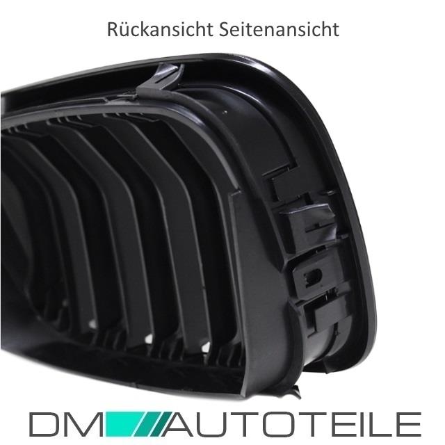 2x Kühlergrill Schwarz Glanz Doppelsteg SET passt für BMW 3er E46 Coupe Cabrio 99-03 SPORT