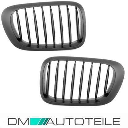 2x Kühlergrill Schwarz Matt SET passt für BMW 3er E46 Coupe Cabrio 99-03 SPORT